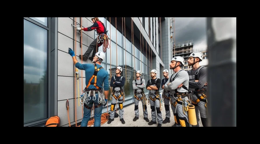 Ipari alpinista képzés a MODELLO Intézetben — kötéltechnikás munkavégzés gyakorlati oktatáson